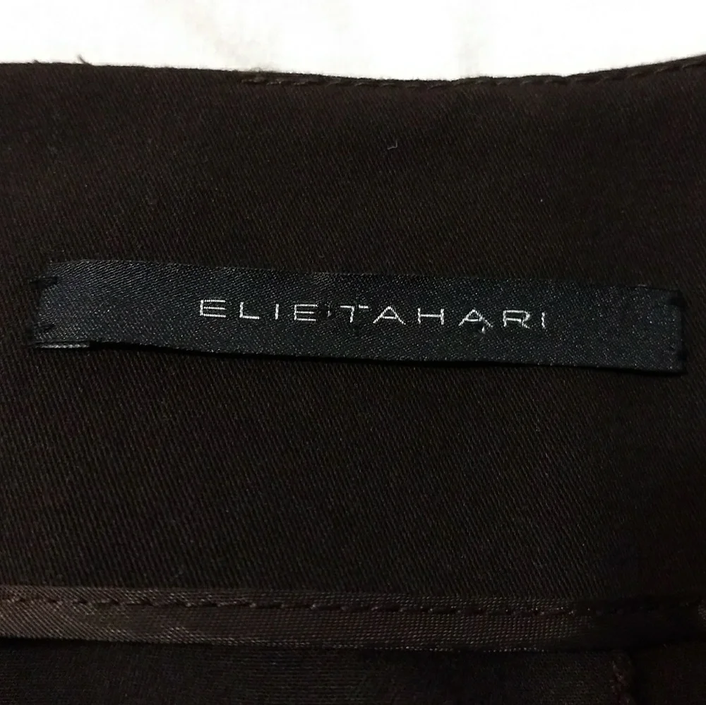 Elie Tahari Brown Side Lace Pencil Skirt 4